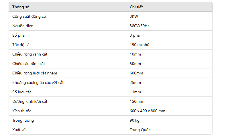 Thông số kỹ thuật khung tạo nhám bề mặt bê tông HLQ150x18 